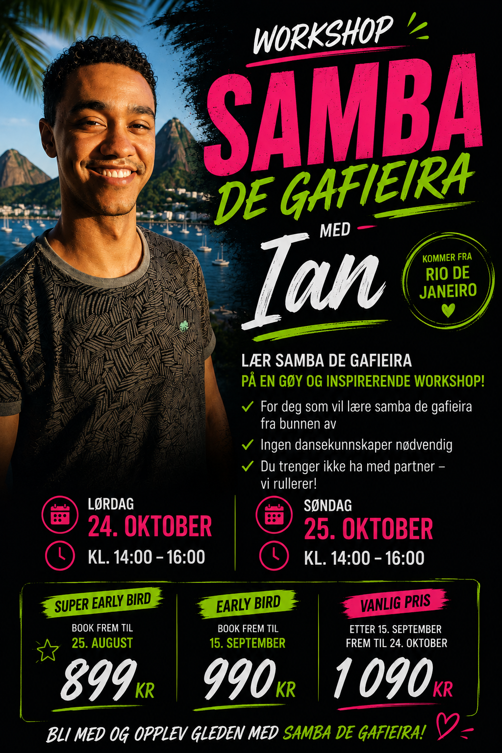 Samba de Gafieira workshop i Oslo med Ian fra Rio de Janeiro